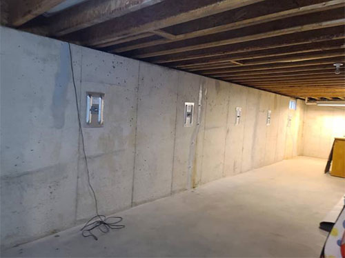 Basement Wall Anchor Installation in St. Louis