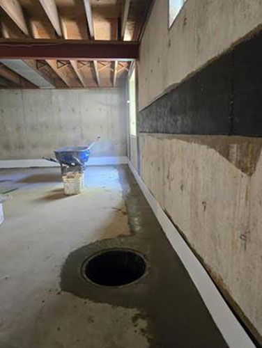 French Drain Basement Waterproofing in St. Louis